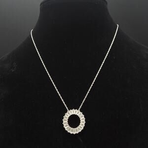 PAJ Sterling Silver Circle Pendant Necklace 925 Jewelry